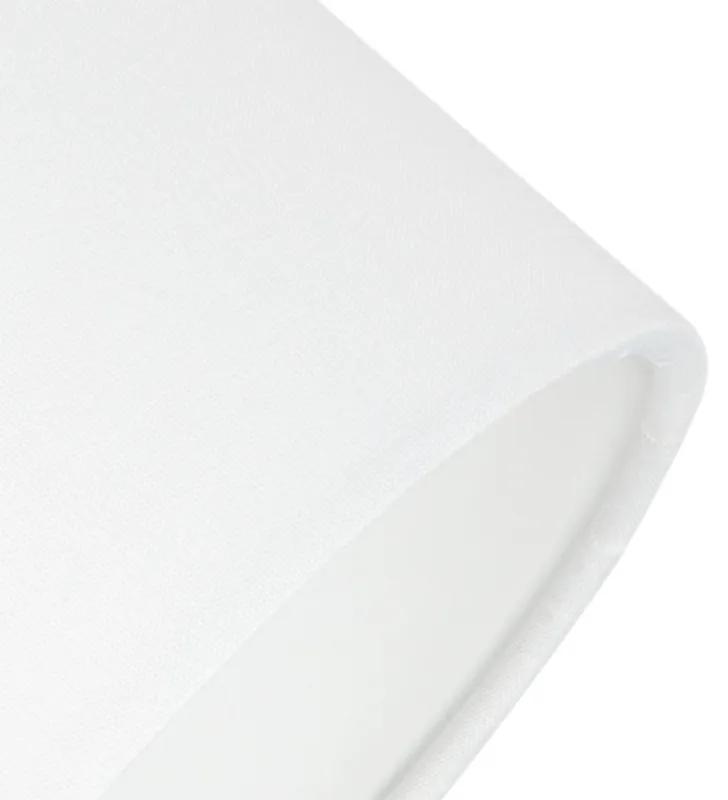 Stoffen PlafondSpot / Opbouwspot / Plafondspot staal met witte kap 4-lichts verstelbaar - Hetta Modern, Design E14 Binnenverlichting Lamp