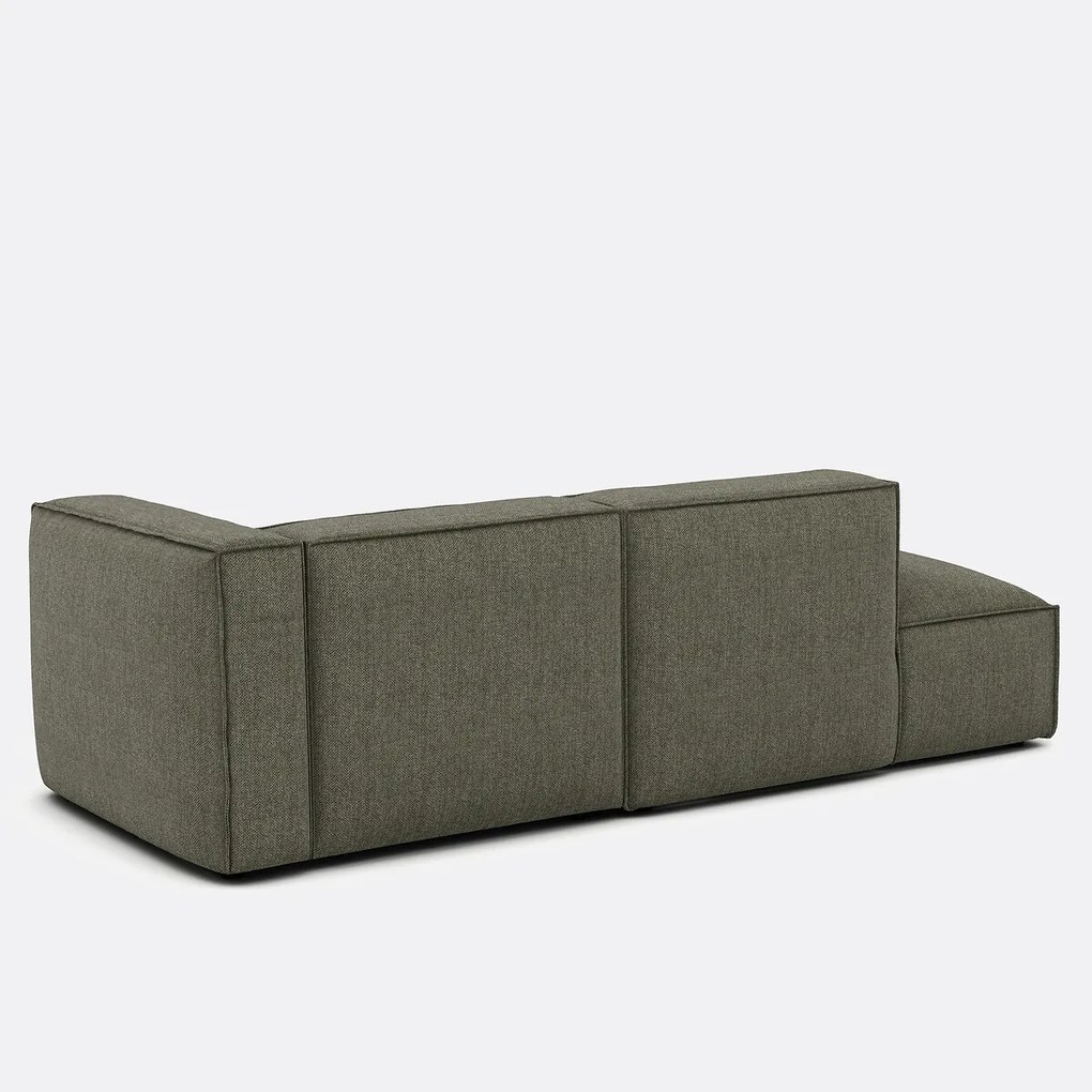 Modulaire hoekbank rechts in structuurstof, SEVEN