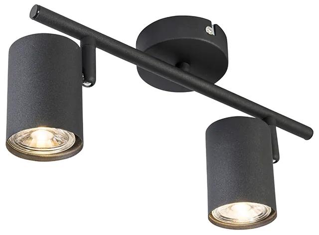 Moderne Spot / Opbouwspot / Plafondspot zwart 2-lichts kantelbaar - Jeana Modern GU10 Binnenverlichting Lamp