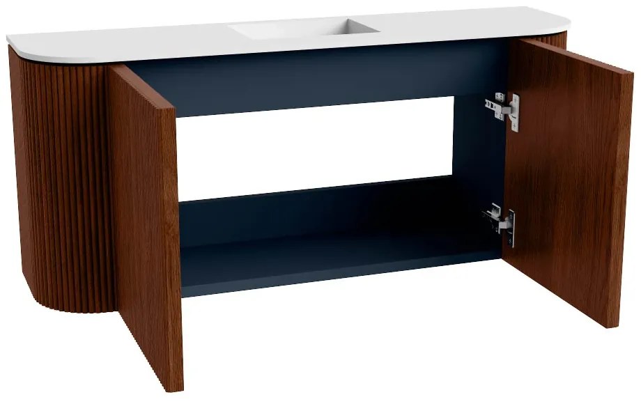 Mondiaz Joya 95cm toiletmeubel ronding links/rechts ruby met wastafel faye midden zonder kraangat talc