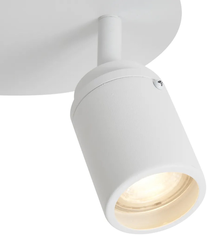 Moderne badkamer Spot / Opbouwspot / Plafondspot wit 2-lichts IP44 - Ducha Modern GU10 IP44 rond Lamp