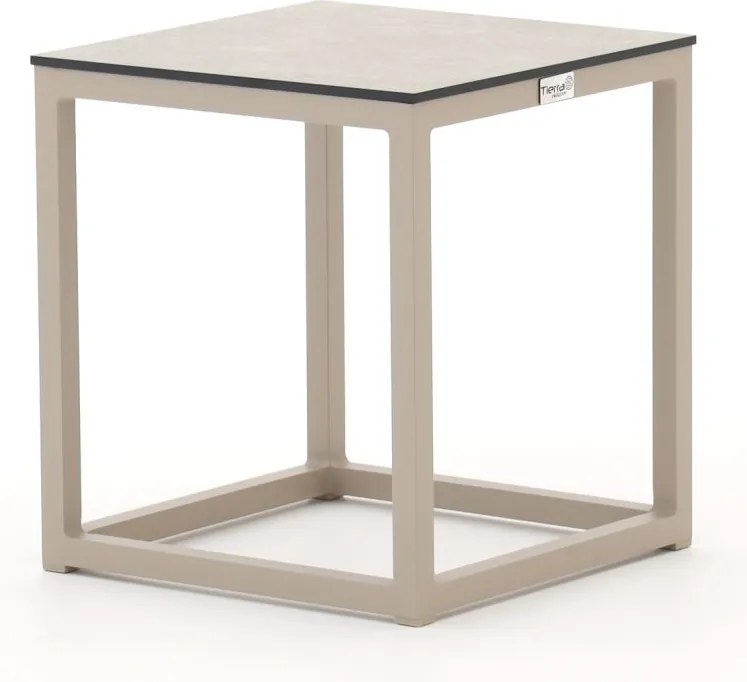 Loungetafel Tierra Outdoor | Vierkant  | Tuintafel Kunststof | 40x40cm | Kees Smit Tuinmeubelen