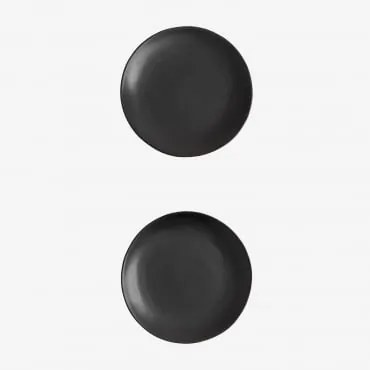 Set Van 2 Belvere Dessertbordjes Zwart - Sklum