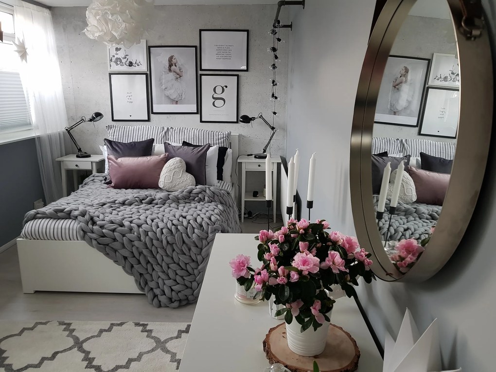Tapijt SKETCH - F343 room/ grijs klaver Marokkaanse , trellis