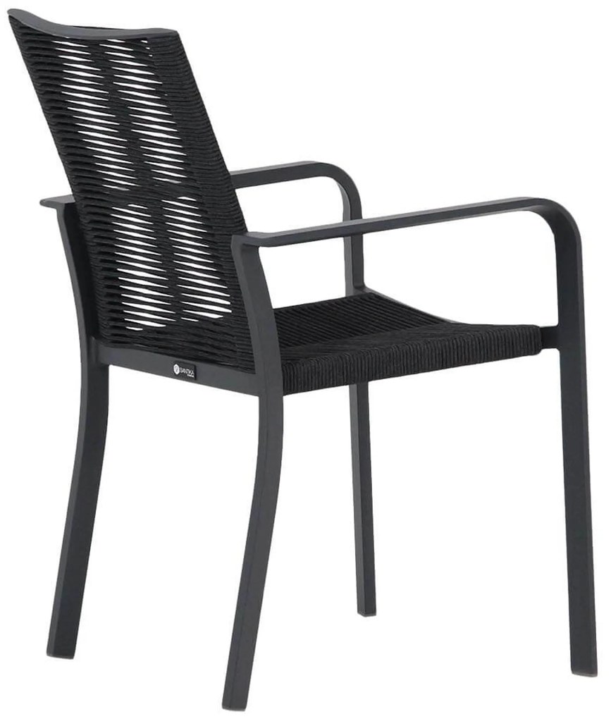 Tuinstoel stapelbaar Rope Grijs-antraciet Santika Annisa