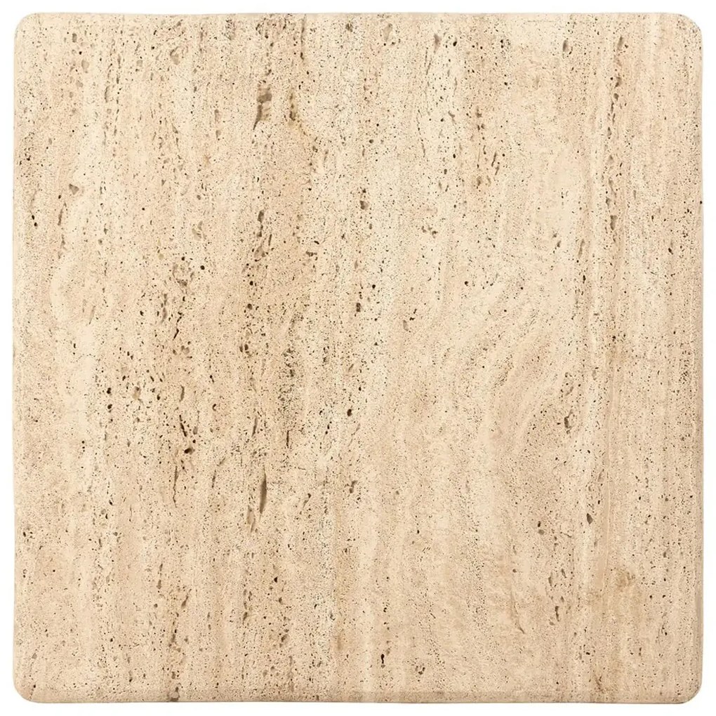 Richmond Interiors Hampton Bijzettafel Beige Travertin Marmer - 50 X 50cm.