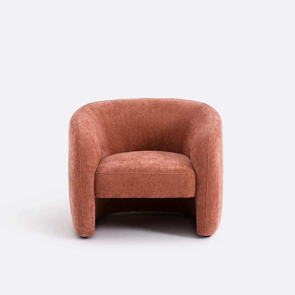 Fauteuil in fijne chenille, LANDINE