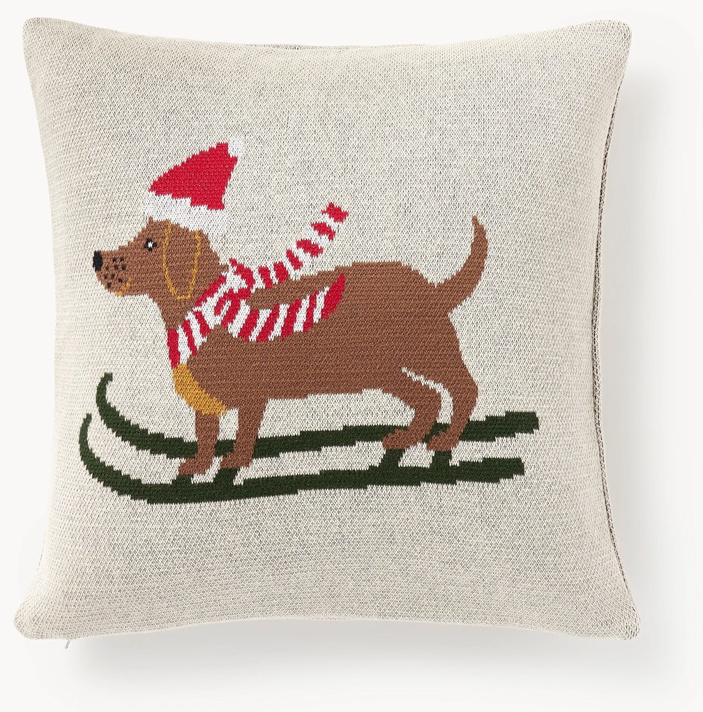 Katoenen kussenhoes Buddy met winters motief