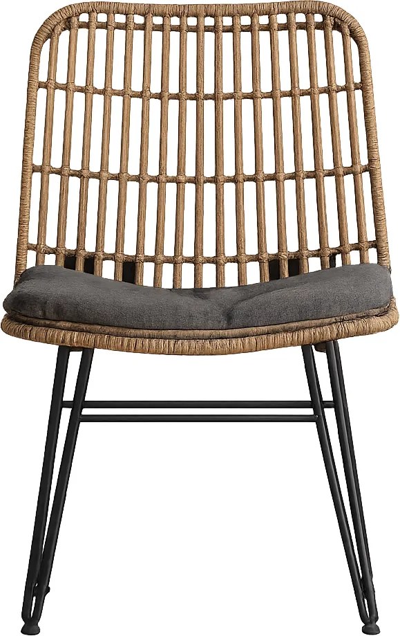 The Outsider Dining tuinstoel - Flamingo - Wicker - Aluminium - Zwart - The Outsider