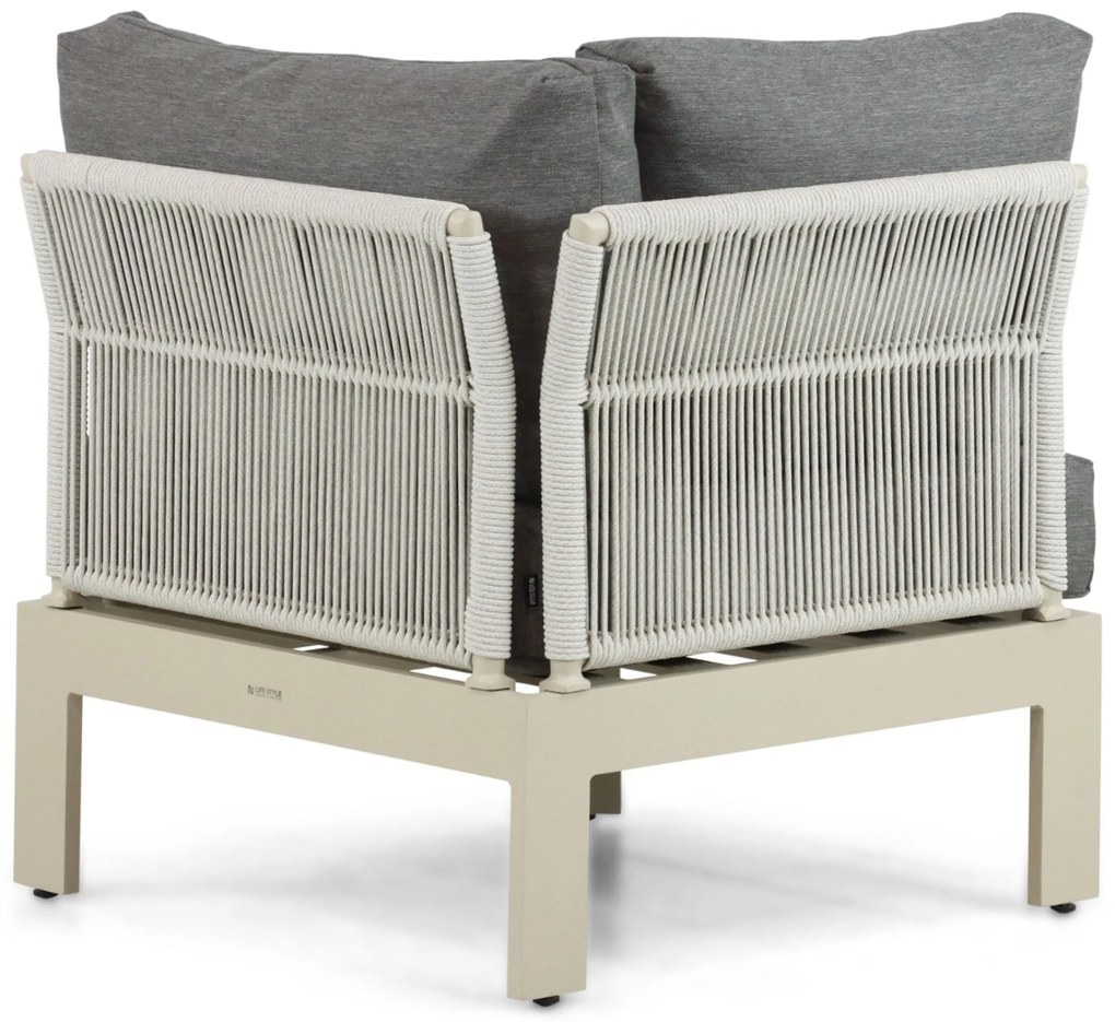 Hoek loungeset 5 personen Aluminium Taupe Lifestyle Garden Furniture Lorenzo