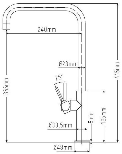 Sento Highclaw RVS Keukenkraan SK104