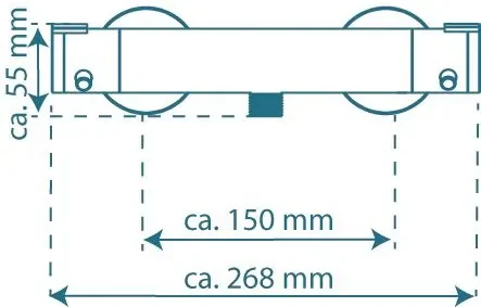Schutte LONDON thermostatische mengkraan douche, chroom