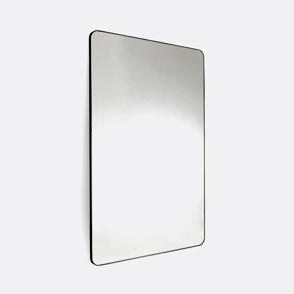 Rechthoekige metalen spiegel, breedte 80 x hoogte 120 cm, IODUS