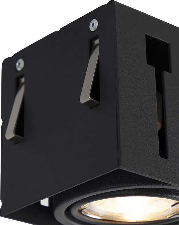 Moderne smart inbouwspot zwart trimless incl. 3 GU10 Wifi - Oneon 3