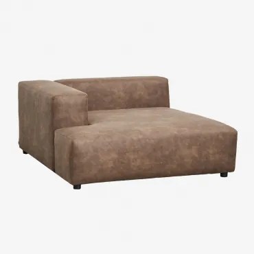Linker Chaise Longue Module Voor Modulaire Bank Bruna Bruin Koffie Suède - Sklum