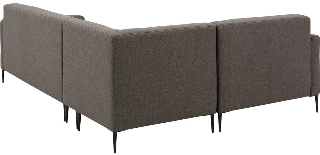 Goossens Key West bruin, stof, 2-zits, modern design