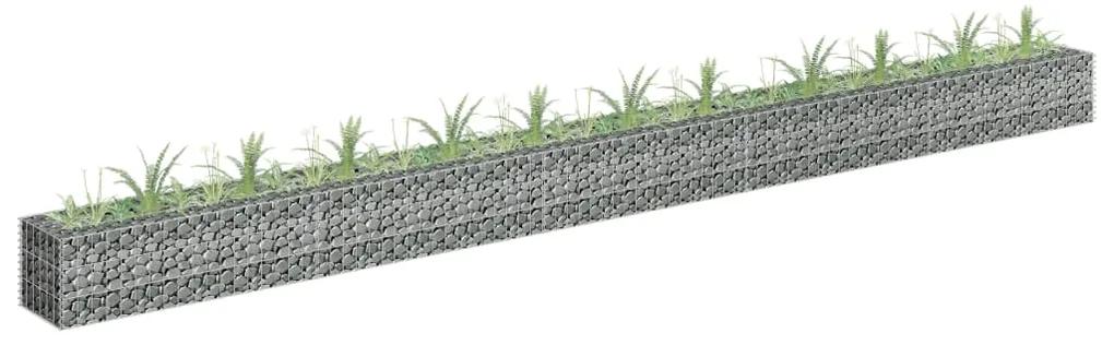 vidaXL Gabion plantenbak verhoogd 450x30x30 cm gegalvaniseerd staal