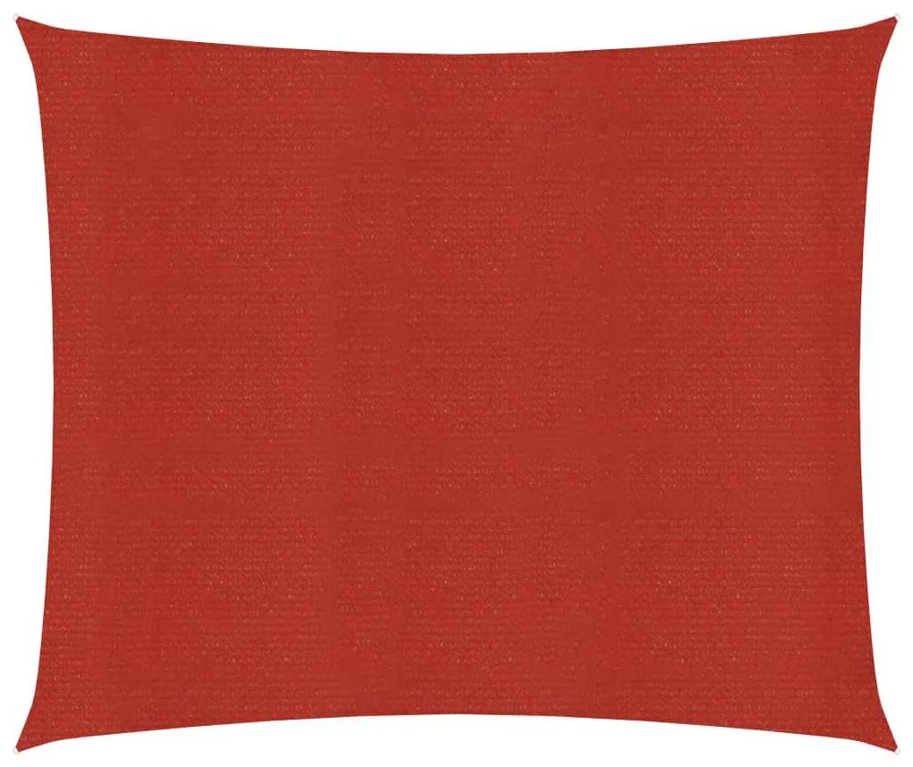 vidaXL Zonnezeil 160 g/m² 3,6x3,6 m HDPE rood