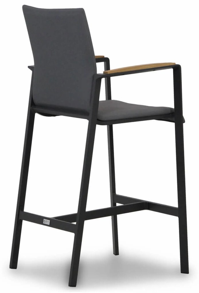 Barstoel Aluminium/textileen Grijs-antraciet Lifestyle Garden Furniture Brandon antraciet