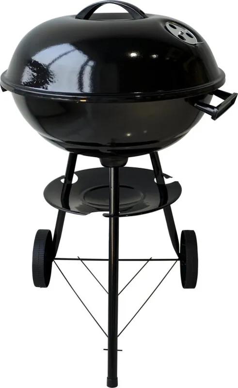 Houtskool Barbecue Kettle - Met Wielen - Ø 43.5 x H 72 cm - Zwart