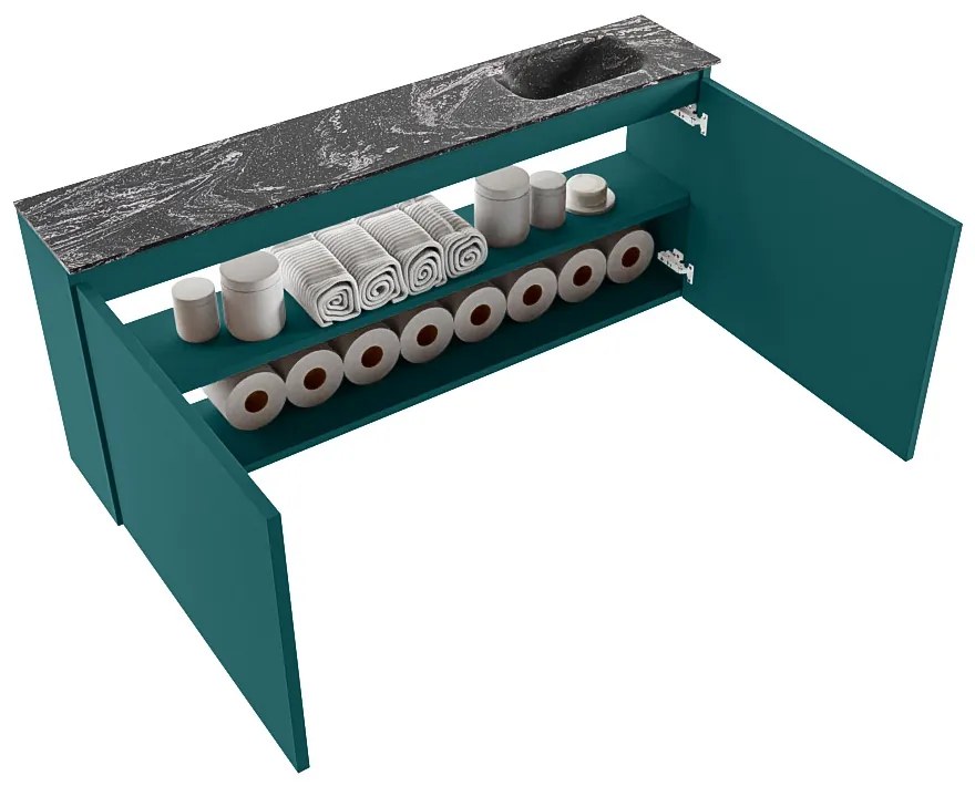 Mondiaz Ture DLux toiletmeubel 120cm smag met wastafel lava rechts zonder kraangat