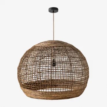 Udane Plafondlamp Natuurlijk - Zwart & Ø80 Cm Udane - Sklum