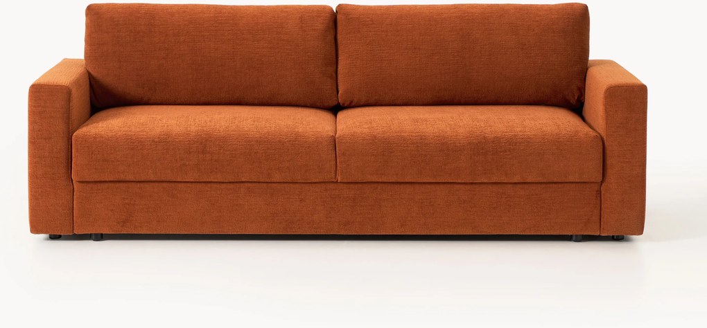 Fluwelen slaapbank Tasha (3-zits) met opbergruimte