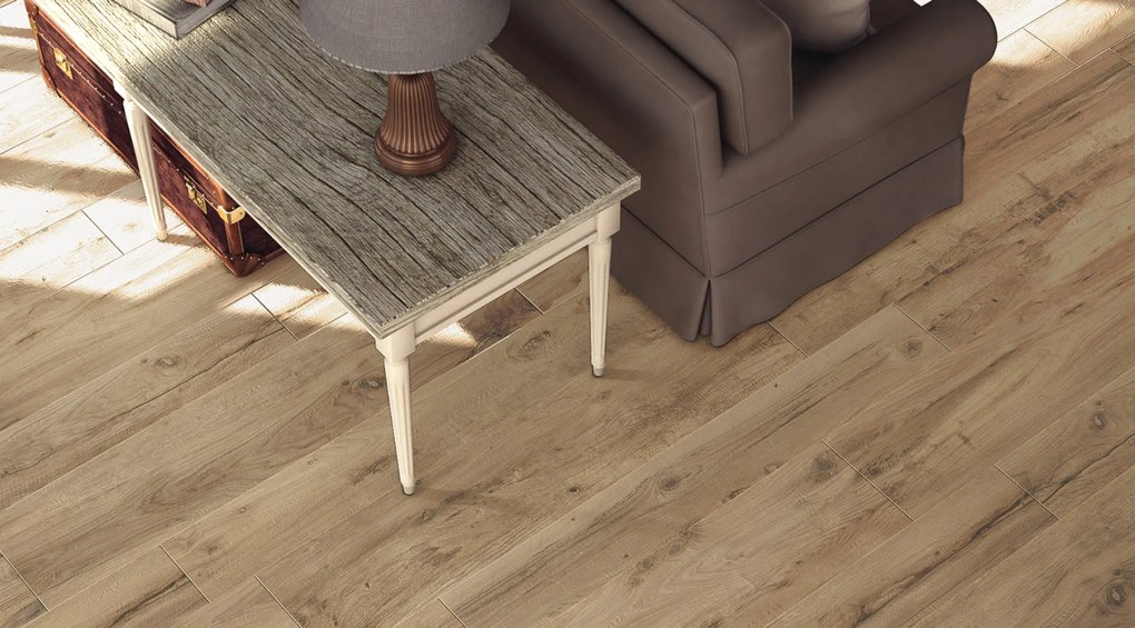 Vloertegel Castelvetro Woodland 120x20cm Creme Gerectificeerd