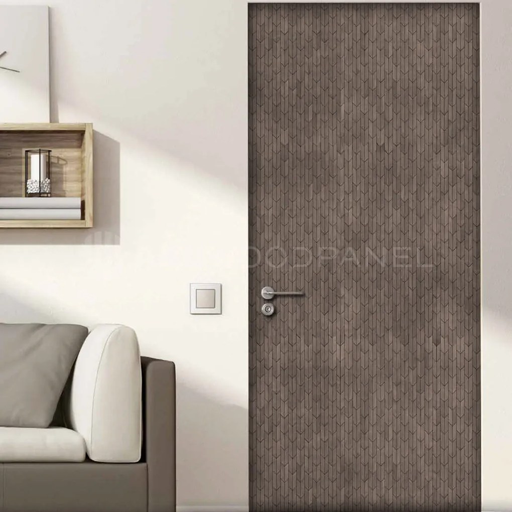 Decopaneel 60 cm x 60 cm Walnoot hout - Crimson Pearl White - 3D Wandpaneel - Wanddeco