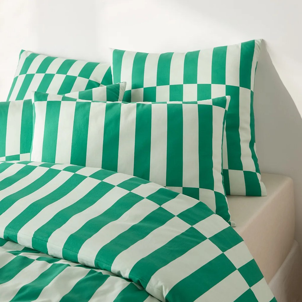Kussensloop 50% gerecycled katoen, Tabaka groen