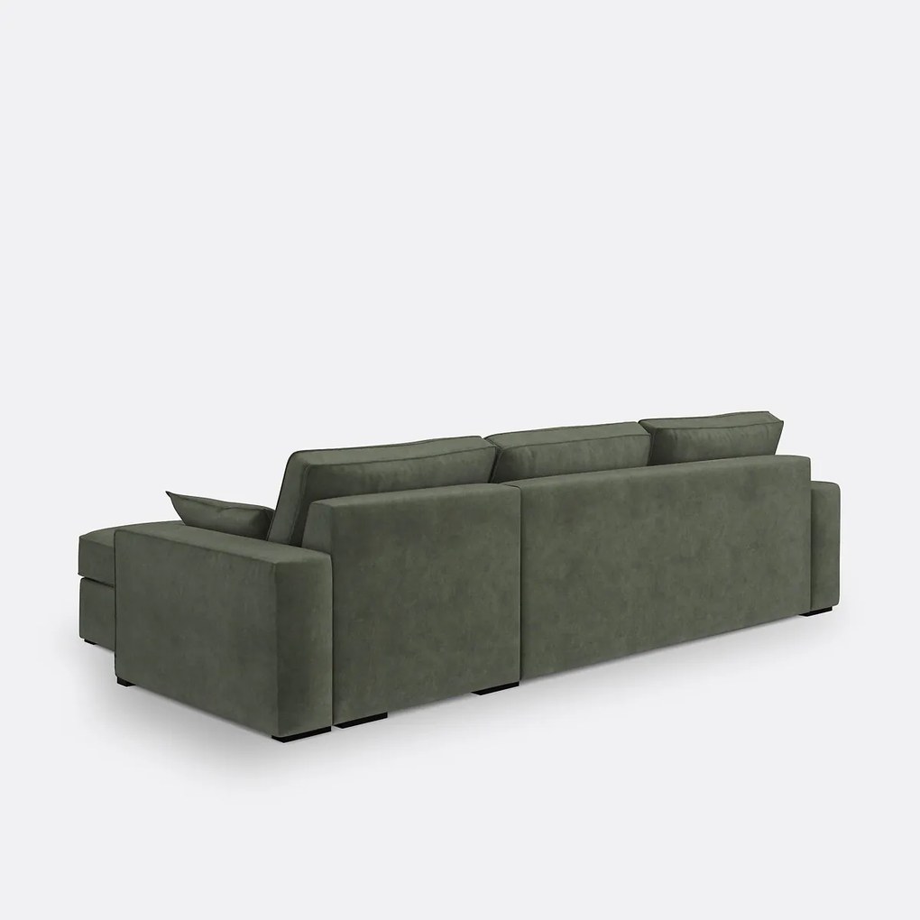 Hoekslaapbank van fluweel Comfort BULTEX®, Cécilia
