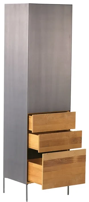Tower Living Smalle Wandkast Metaal En Hout R Pandora - 55x45x184cm.