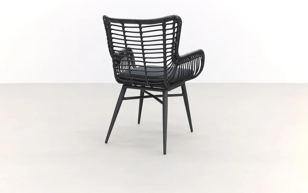 Jasmine Black/Silva 240x115 cm. ovale tuinset - 7-delig