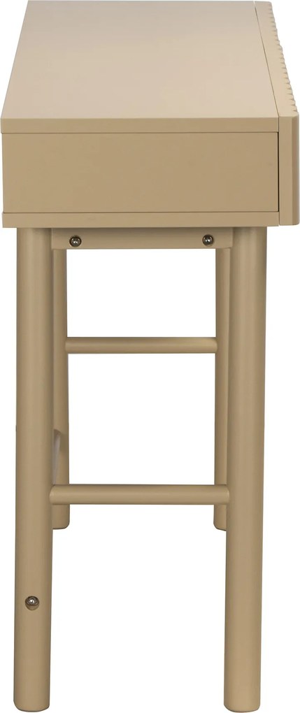 Sidetable Met Grote Ribbels Zandkleur - 120 X 35cm.