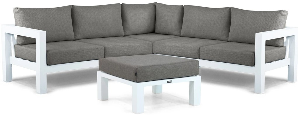 Hoek loungeset 5 personen Aluminium Wit Lifestyle Garden Furniture Luca