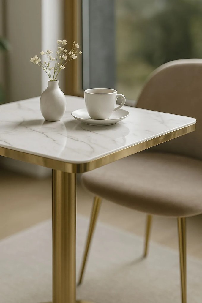 Tafel Firro Vierkant 70cm Goud