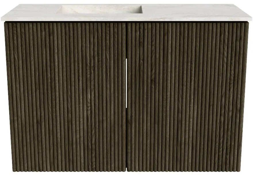 Mondiaz Joya DLux 60cm toiletmeubel shadow met wastafel faye links zonder kraangat ostra