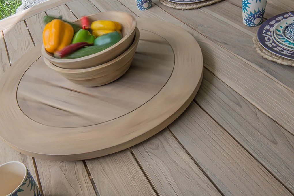 Taste by 4SO Ronde Tuintafel - Louvre - Ø 160 cm - Teak / Aluminium - Taste by 4SO