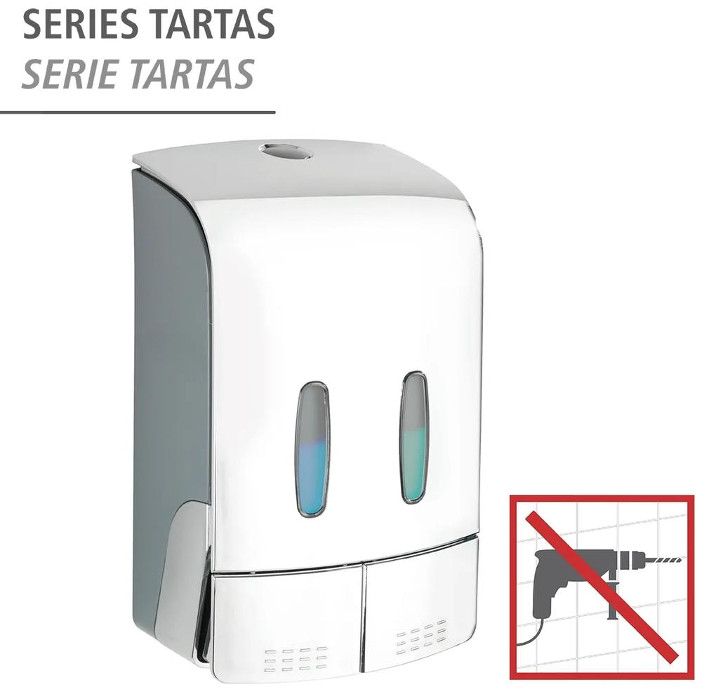 Wenko Tartas desinfectie & zeep wanddispenser 2x480 ml kunststof chroom