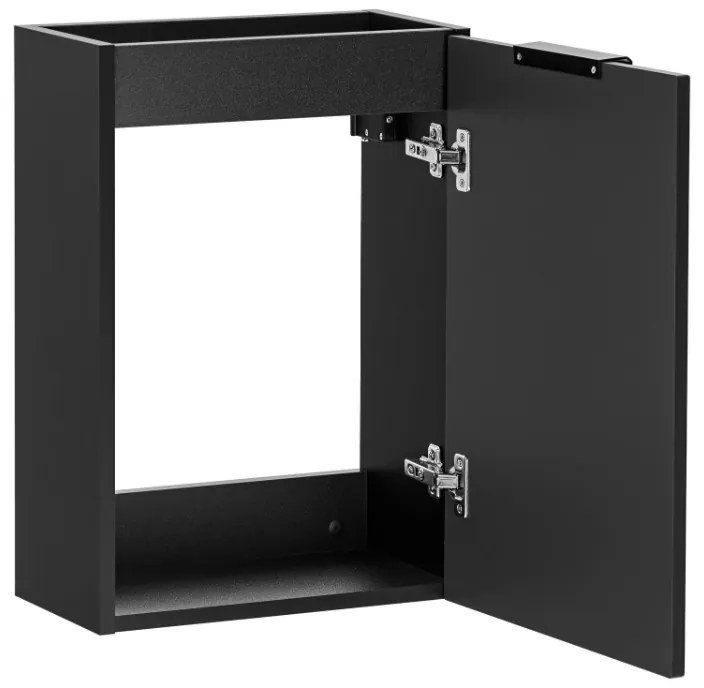 Comad Adele Black fonteinkast met ribbelfront 40x20cm zwart