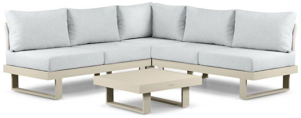Hoek loungeset 5 personen Aluminium Taupe Lifestyle Garden Furniture Lorenzo
