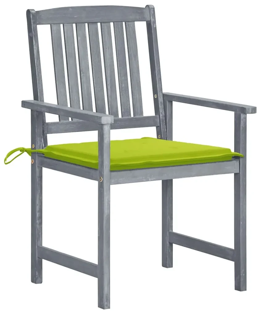 vidaXL Tuinstoelen 8 st met kussens massief acaciahout grijs