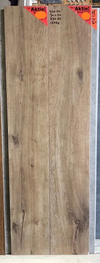 Houtlook Tegel Visgraat 15x60 Cm Bruin DC1