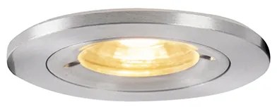 Set van 6 Moderne inbouwspot staal rond IP44 - Xena