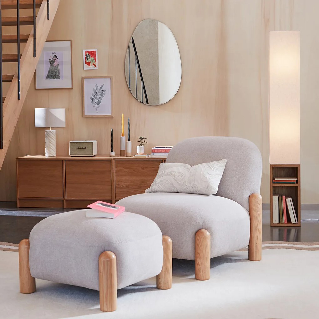 Fauteuil in chenille stof, Boldi