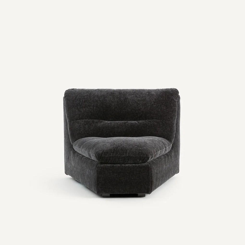 Modulaire hoekzetel in chenille fluweel, Giuliano