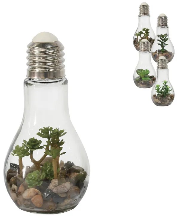 Decoratie LED lamp met plant - diverse varianten
