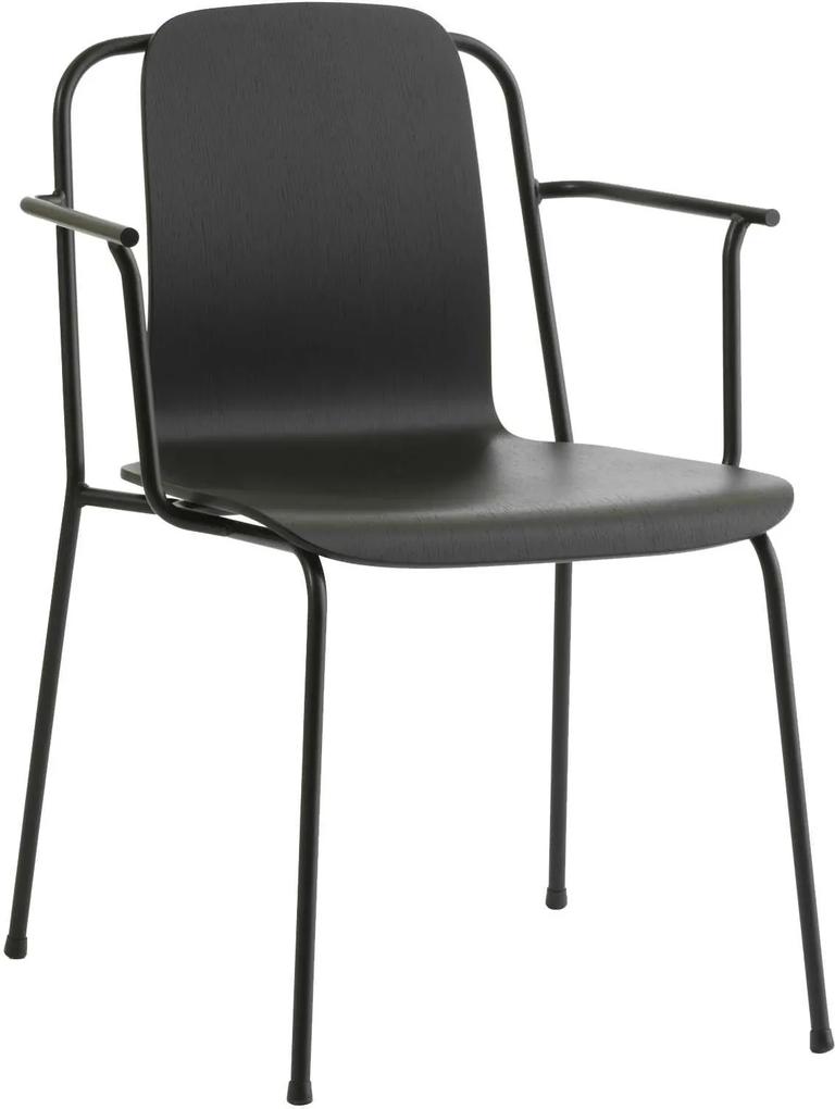 Normann Copenhagen Studio Chair stoel met armleuningen zwart