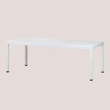 Rectangular Tuintafel 210x100 Cm Van Aluminium Marti Gardenia Wit - Sklum