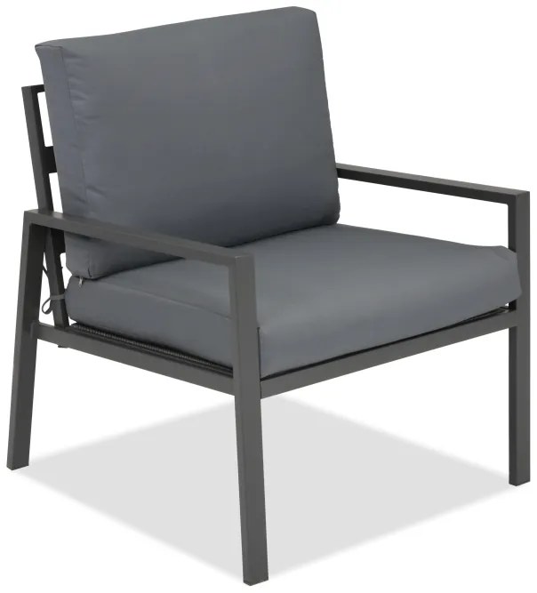 Set van twee Vigo Garden Point antraciet fauteuils